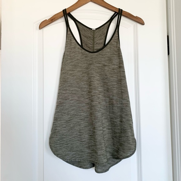 Lululemon Heathered Olive Green Tank Top - Picture 1 of 4